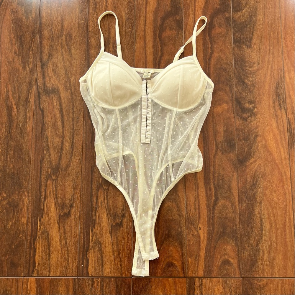 Bozzolo Cream Sheer Bodysuit - Picture 3 of 16